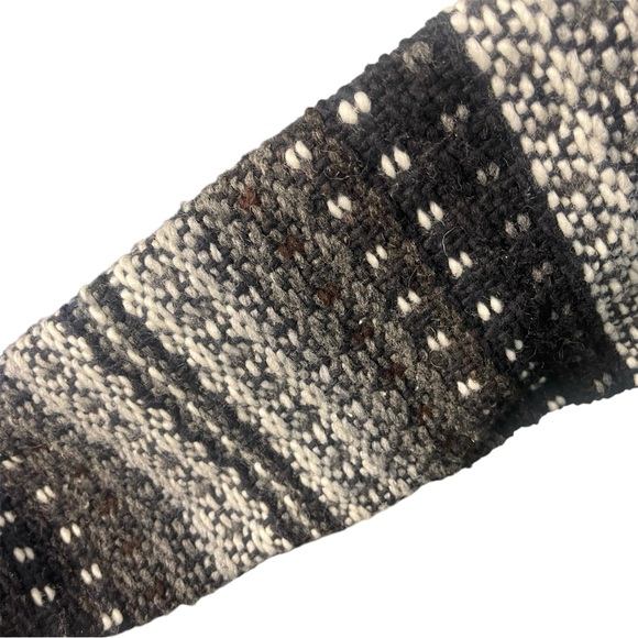 Artisan Made Hand Woven Wool Jacket, Zip Front, Black/Gray, Art to Wear Unique L - Picture 5 of 7